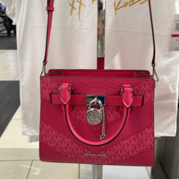 Michael Kors Hamilton Small Satchel Shoulder Crossbody Bag 
Electric Pink
NWT - Picture 14 of 16